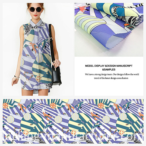 Fashionable Polyester Digital Printed Garment Fabric